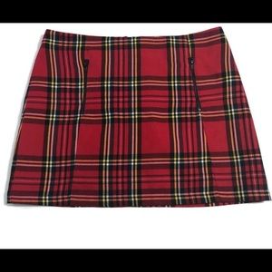 Top shop tartan plaid mini skirt size 6
